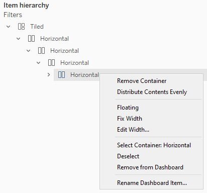 Idea: Dashboard "Item hierarchy" - Add Menu option to Expand All or ...