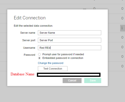 Idea: In Tableau Server please include field for database name when ...