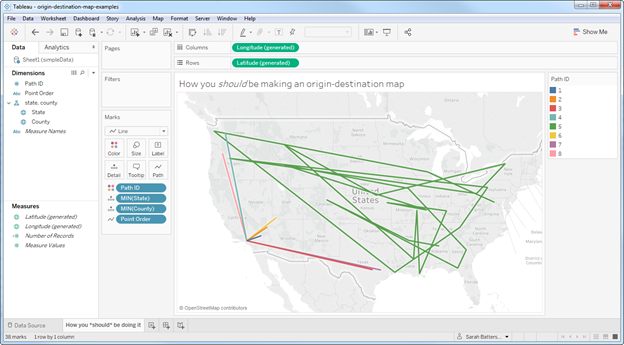 Origin-Destination Maps (or Flow Maps)