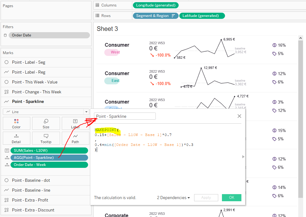 Advanced table formating in Tableau