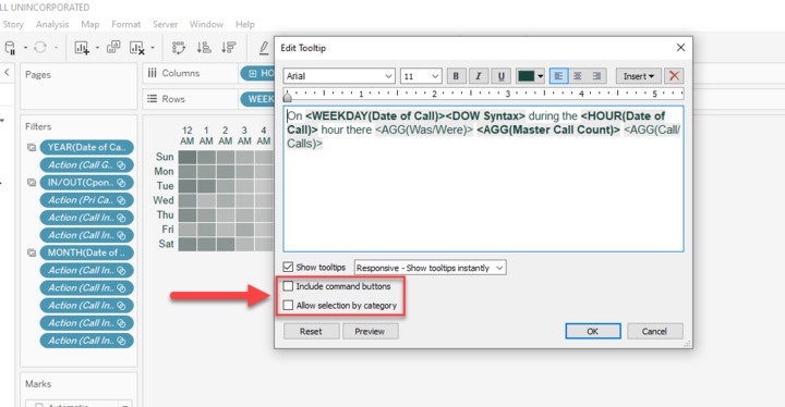 Adding Tooltips to Textboxes in Tableau